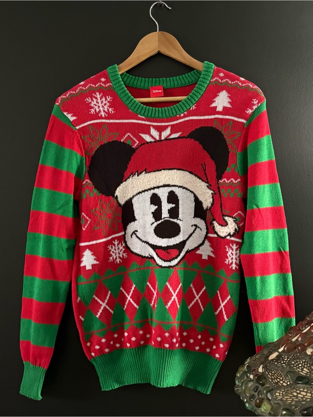 Disney Mickey Mouse Ugly Christmas Sweater Adult Small Holiday Fair Isle